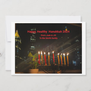 Happy, Healthy Hanukkah 2024 Card Feiertagskarte