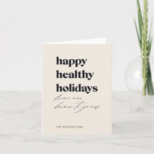Happy Healthy Holidays von unserer Zuhause zu Ihre Feiertagskarte