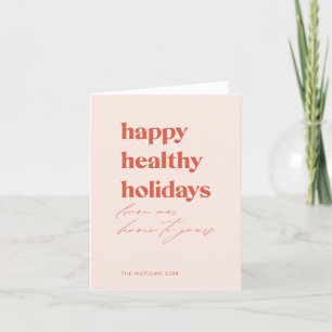 Happy Healthy Holidays von unserer Zuhause zu Ihre Feiertagskarte