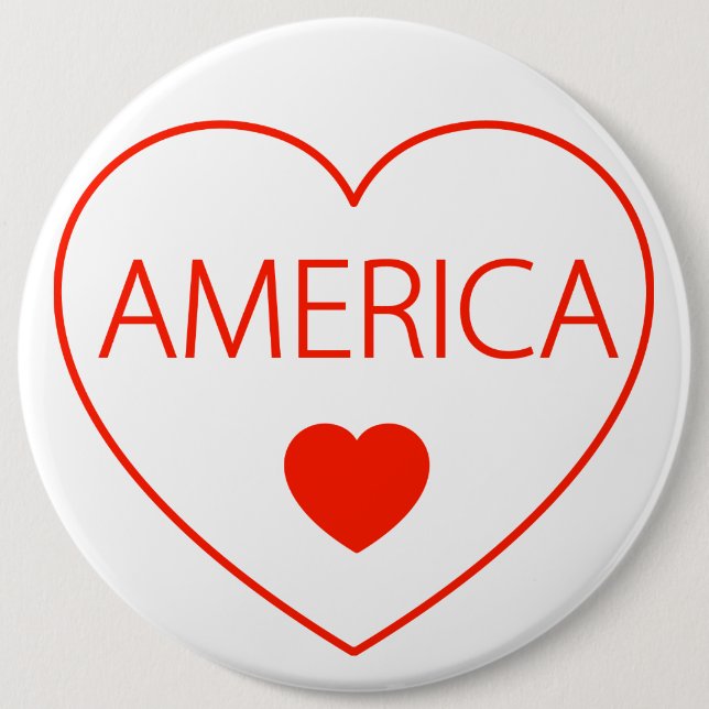Happy Heart America Button (Vorderseite)