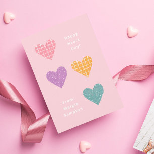 Happy Heart Day Pastel Hearts Klasse Valentine Einladung