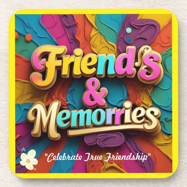 "Happy Heart, Full Life" Getränkeuntersetzer (Vorderseite)