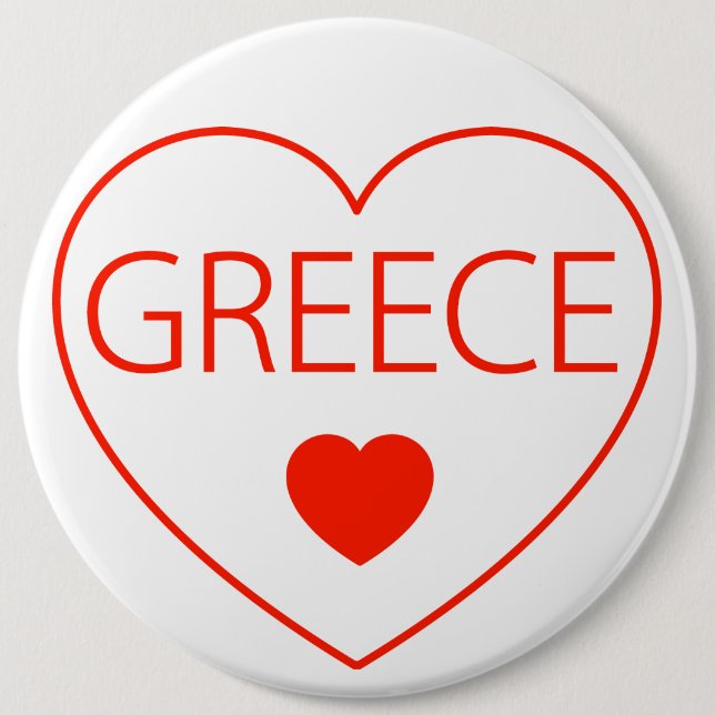Happy Heart Griechenland Button (Vorderseite)