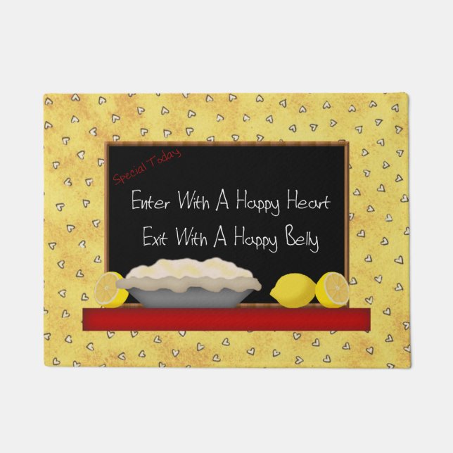 Happy Heart Happy Bly Fußmatte (Vorderseite)