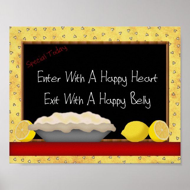 Happy Heart Happy Bly Print Poster (Vorne)