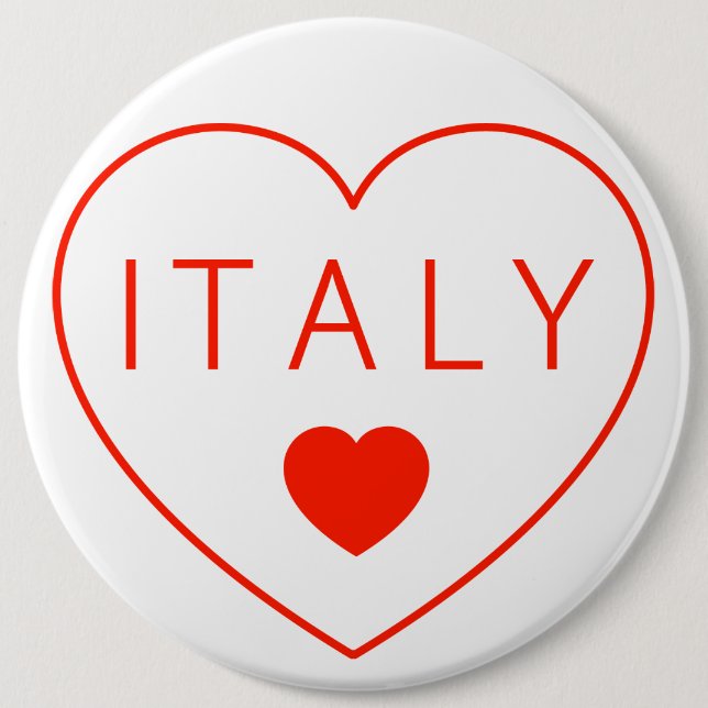 Happy Heart Italien Button (Vorderseite)