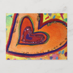 Happy Heart Postcard Postkarte