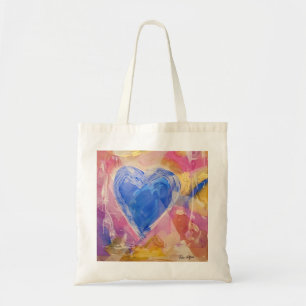 Happy Heart Tote Bag mit Kunst von Pedie Wolfond Tragetasche