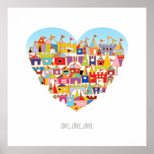 Happy Heart Village Square Poster