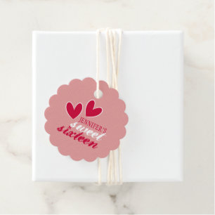 Happy Hearts 16 . Geburtstag Geschenkanhänger