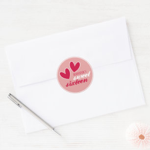 Happy Hearts 16 . Geburtstag Sticker