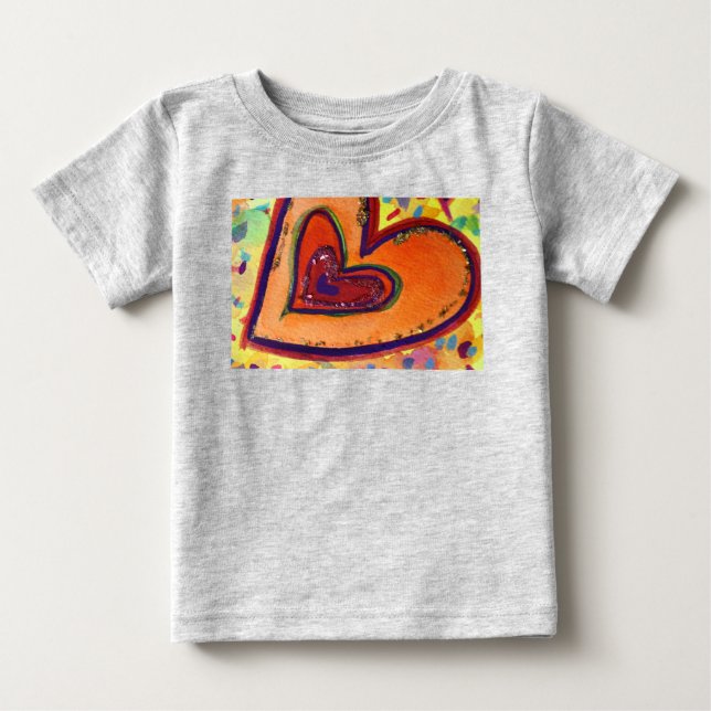 Happy Hearts Artwork Liebe Malen Tee Shirts (Vorderseite)