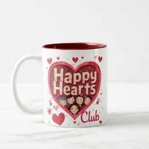 Happy Hearts Club - Tasse am Valentinstag mit Retr