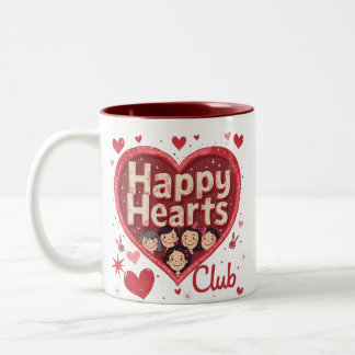Happy Hearts Club - Tasse am Valentinstag mit Retr