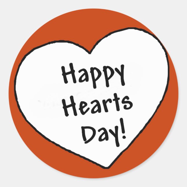 Happy Hearts Day - Aufkleber (Vorderseite)