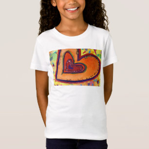 Happy Hearts Liebe Artwork Zeichnen T - Shirt