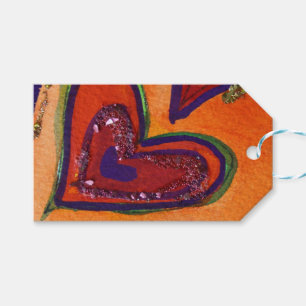 Happy Hearts Liebe Custom Card Gift Tags Geschenkanhänger