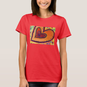 Happy Hearts Painting Liebe Artwork T - Shirt