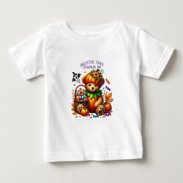 Happy Helloween Niedlich Wizard Bear Baby T-shirt (Vorderseite)