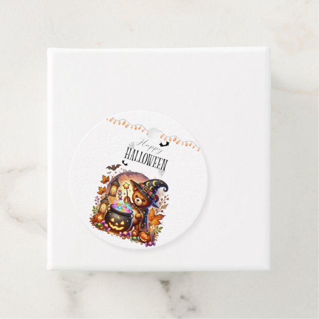 Happy Helloween Niedlich Wizard Bear Geschenkanhänger (Beispiel)