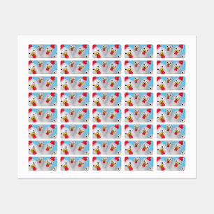 Happy hen clipart etiketten