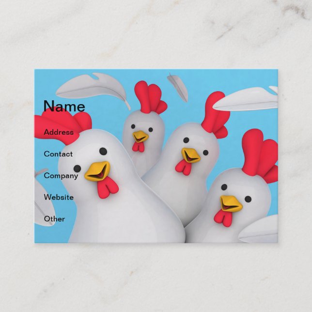 Happy hen clipart visitenkarte (Vorderseite)