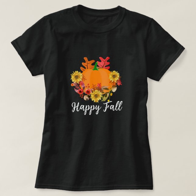 Happy Herbst Herbstsaison Unisex T-Shirt (Design vorne)