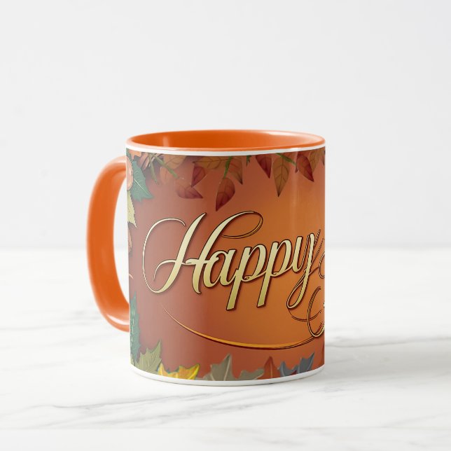 Happy Herbst Tasse (Vorderseite Links)