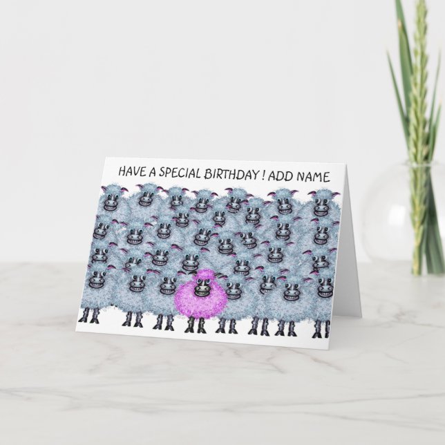 Happy Herde Schafskarte Karte (Vorderseite)