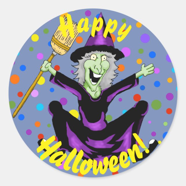 Happy Hexen Halloween Stickers (Vorderseite)