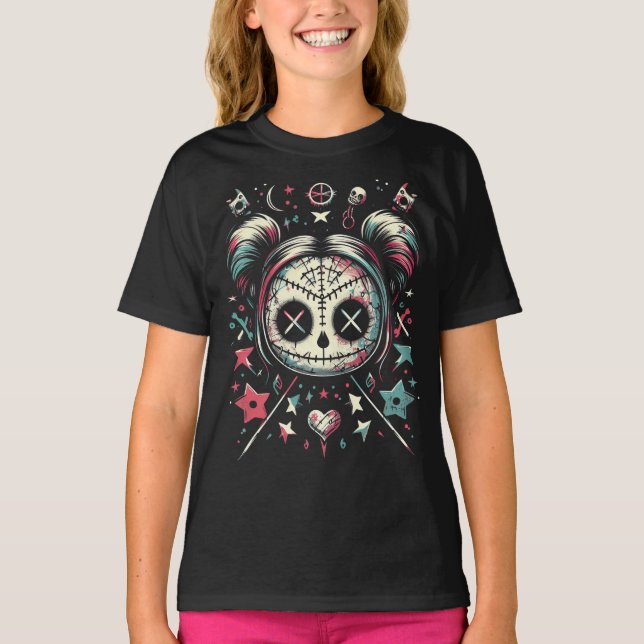 Happy Hexer: Kleine Voodoo-Puppe T-Shirt (Vorderseite)
