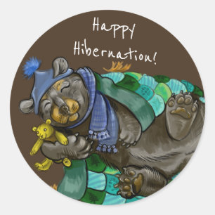 Happy Hibernation Cudly Bären Stickers