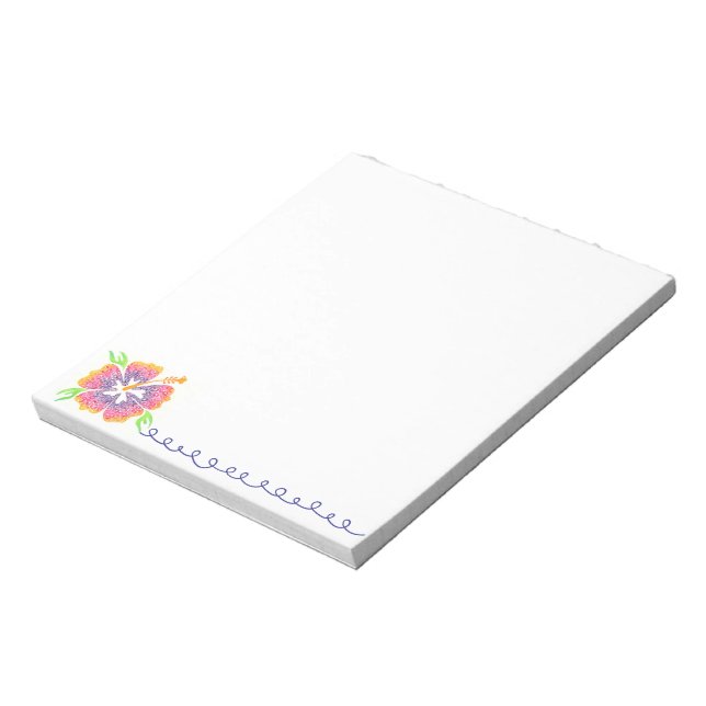 Happy Hibiscus Notepad Notizblock (Rotiert)