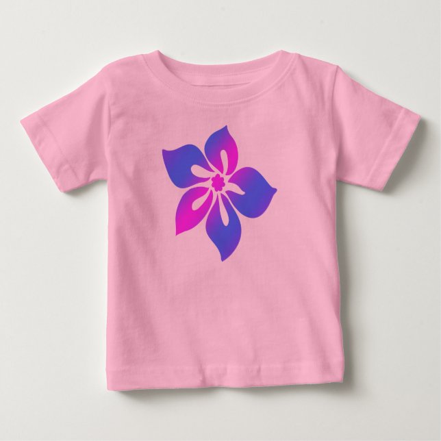 Happy Hibiskus Kleinkind T-Shirt (Vorderseite)