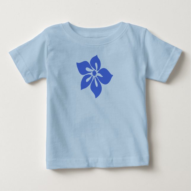Happy Hibiskus Tropical Floral Baby T-shirt (Vorderseite)