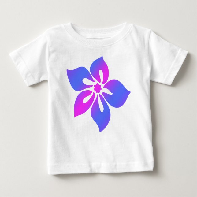 Happy Hibiskus Tropical Floral Blend Baby T-shirt (Vorderseite)