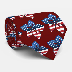 Happy Hibiskus USA Necktie Krawatte