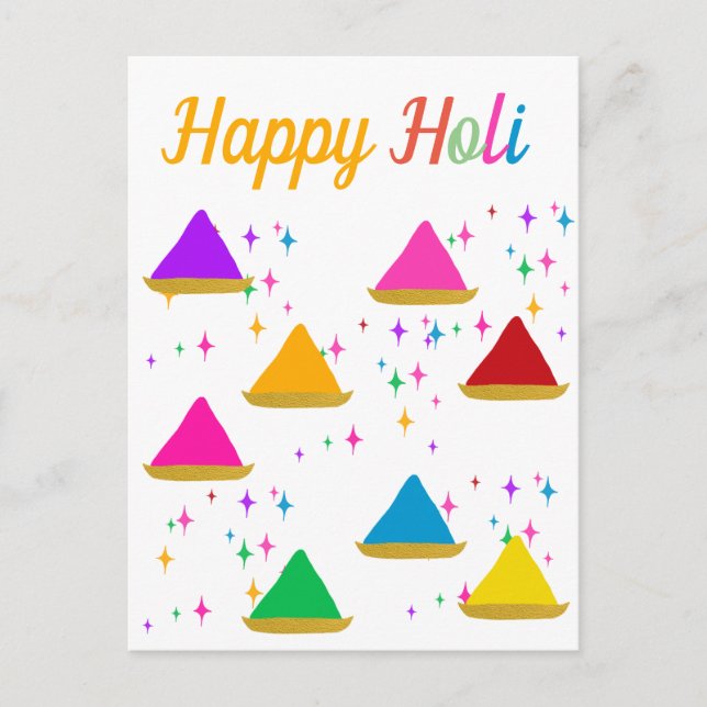 Happy Hindu Festival Moon and Stars Postkarte (Vorderseite)