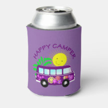 Happy Hippie Camper Van Fun farbenfrohe Grafik