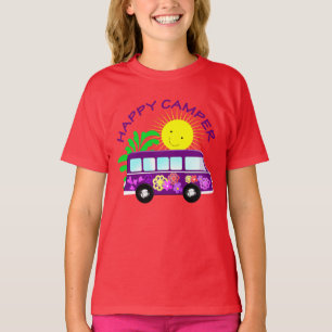 Happy Hippie Camper Van Fun farbenfrohe Grafik T-Shirt