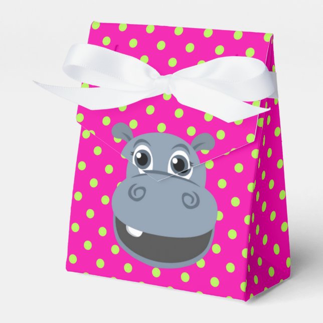Happy Hippo Gastgeschenk Box Geschenkschachtel (Vorderseite)