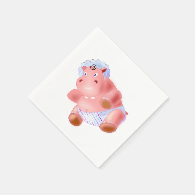 Happy Hippo Napkins Serviette (Ecke)