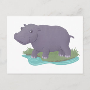 Happy Hippo Postkarte