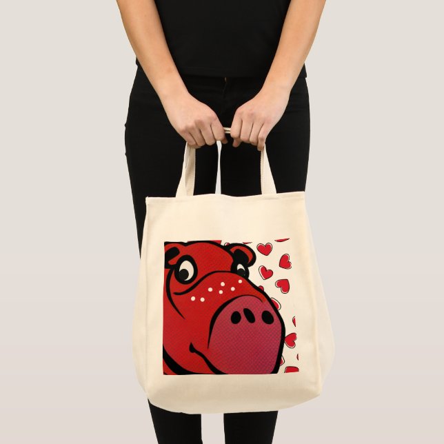 Happy Hippo Tragetasche (Vorderseite (Produkt))
