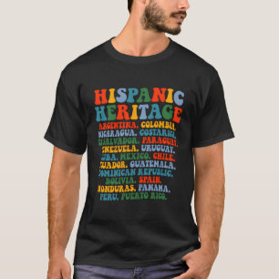 Happy Hispanic Heritage Monat Latino Alle Länder T-Shirt