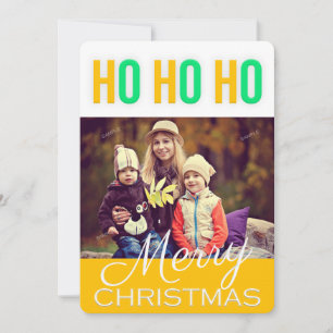 Happy Ho Ho Weihnachten Grüße Foto-Karte