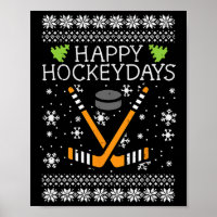 Happy Hockeydays Ugly Weihnachten Weihnachten Weih