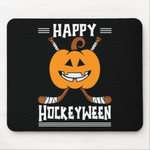 Happy Hockeyween Halloween Eishockeyspieler und H Mousepad