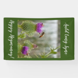 Happy Hogmanay Auld Lang Syne Thistle Banner