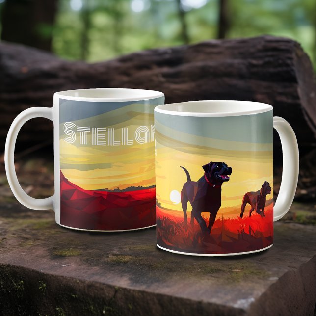 Happy Hogs Morning Walk - Personalisiert Kaffeetasse (Von Creator hochgeladen)